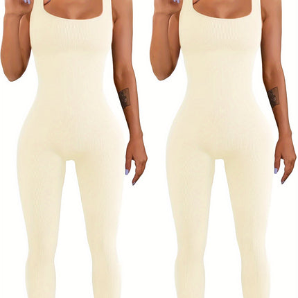 Women's Suspender Tank Top & Tights Set Beige beige Women's Tops