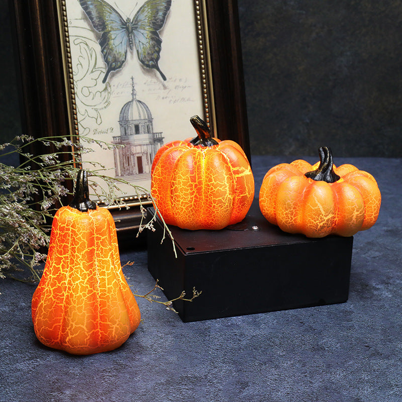 Spooky Resin Pumpkin Candle Lamp Halloween Decorations