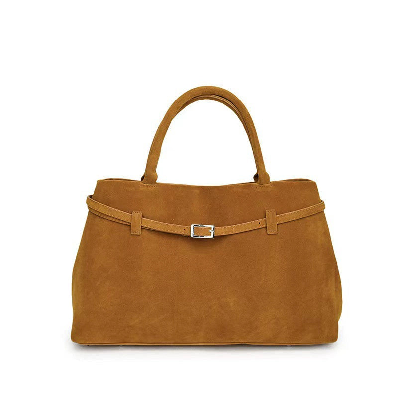 Versatile Suede Tote Bag Turmeric Tote Bags