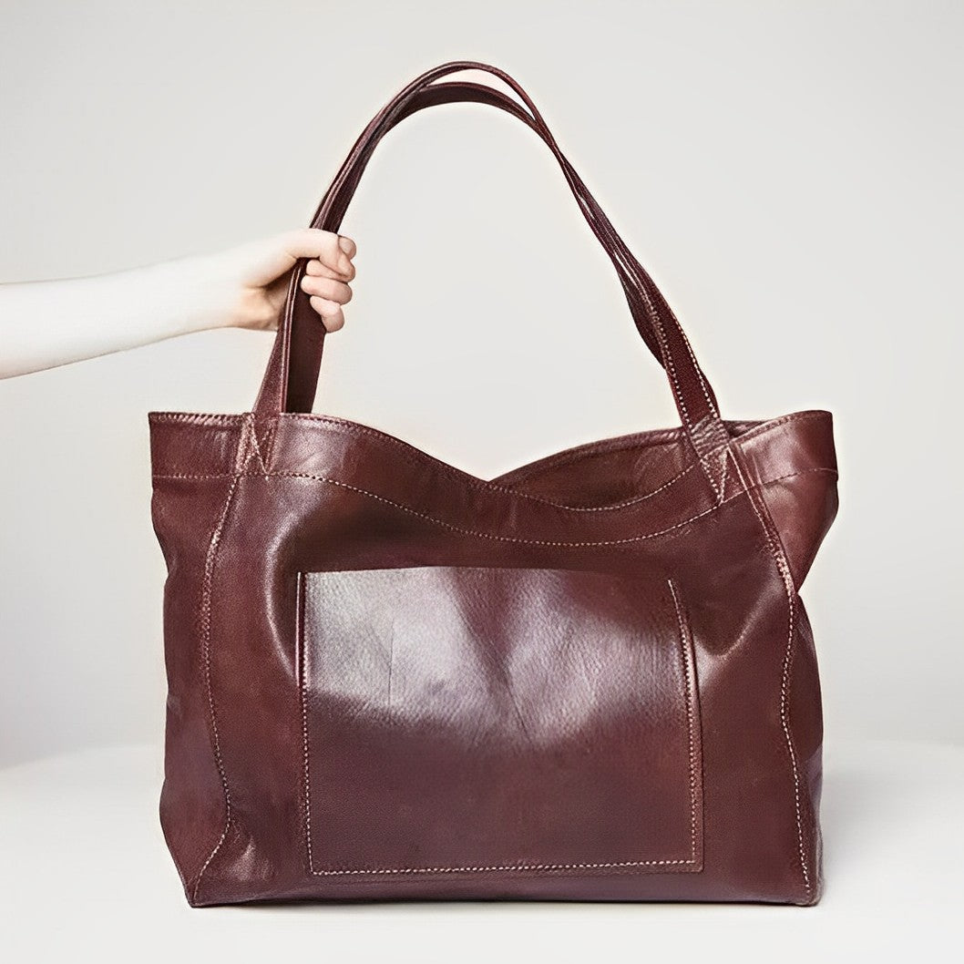 Aurelia | Vintage Leather Shoulder Bag Wine