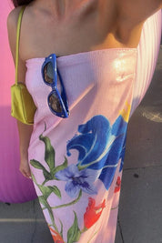 Sequin Floral Off Shoulder A Line Maxi Dress Dresses