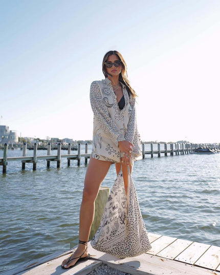 Flower Print Shirt Short Set Women Outfit Sets