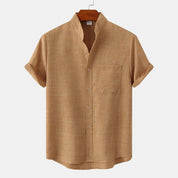 Solaro Short Sleeve Summer Shirt Brown Shirts
