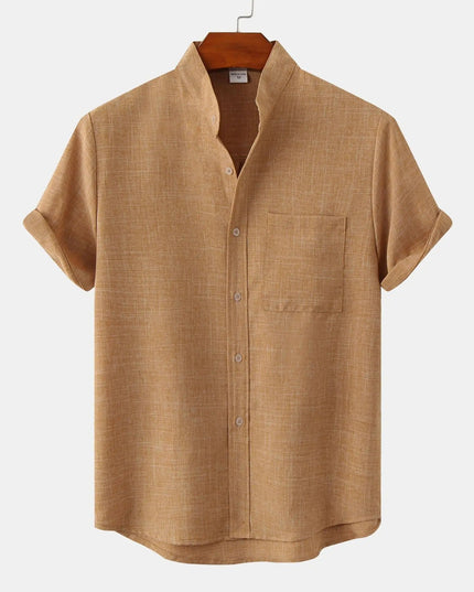 Solaro Short Sleeve Summer Shirt Brown Shirts