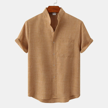 Solaro Short Sleeve Summer Shirt Brown Shirts