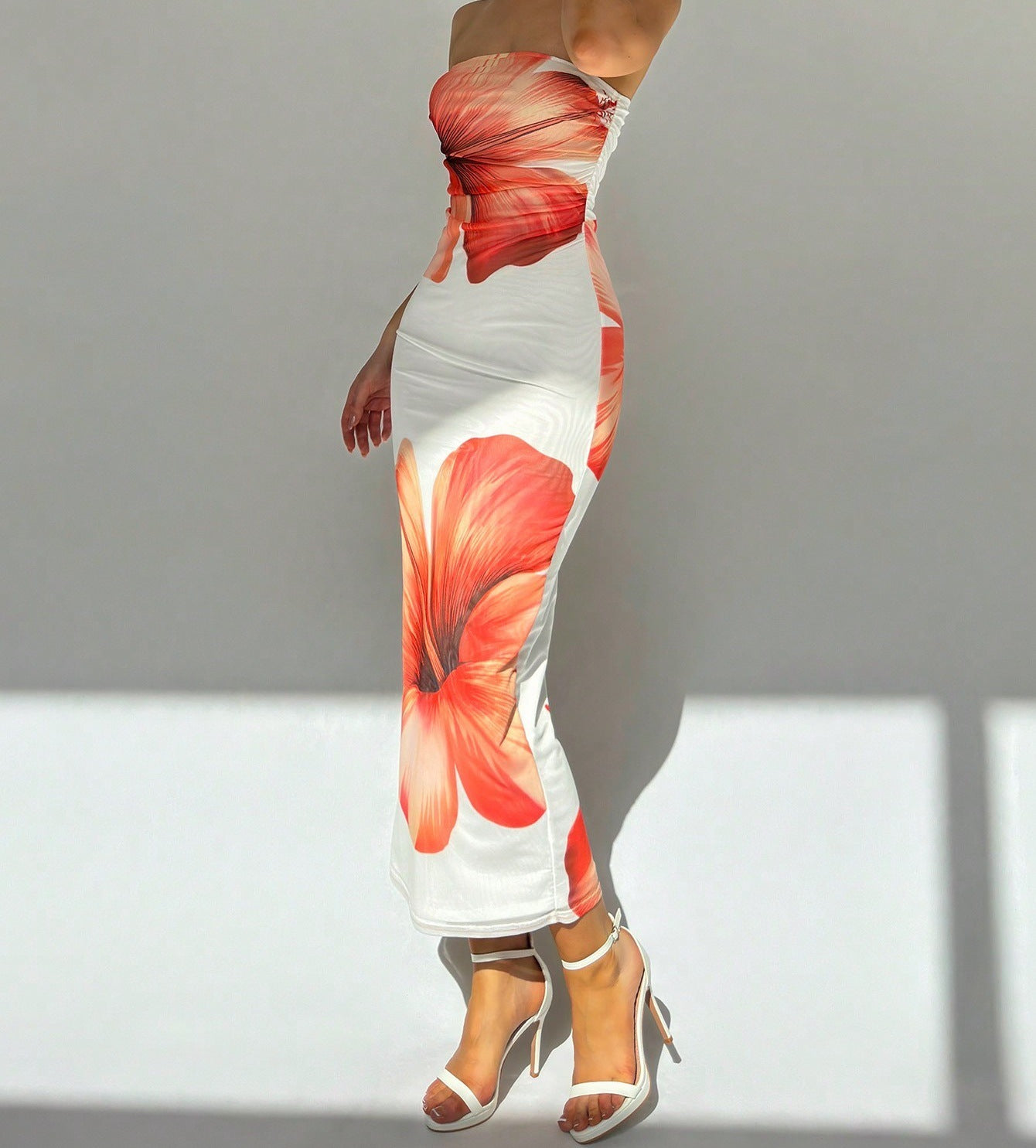 Women's Slim-Fit Floral Print Dress 1Color Dress