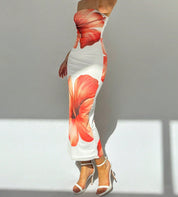Women's Slim-Fit Floral Print Dress 1Color Dress