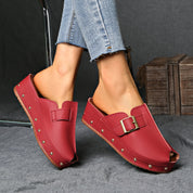 Women's Non-Slip Platform Sandals Red Sandals