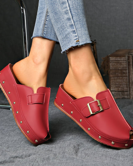 Women's Non-Slip Platform Sandals Red Sandals