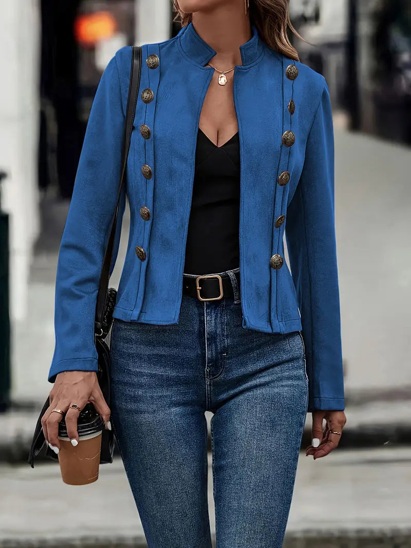 Claire | Buttoned Jacket Blue Jacket