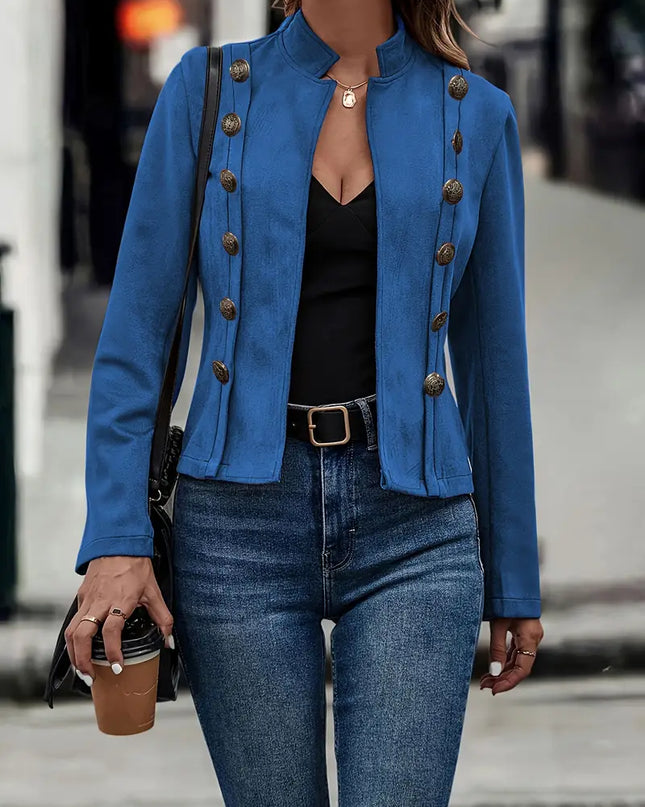 Claire | Buttoned Jacket Blue