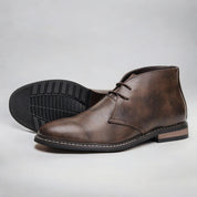 Men's Retro Leather Chukka Boots Shoes