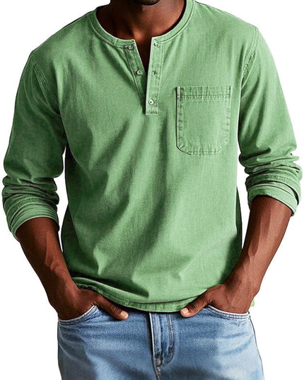 Archer – Classic Henley Shirt Green