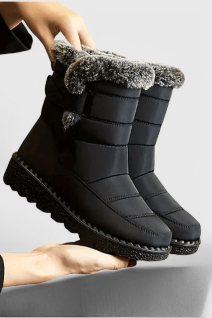 Lexi Waterproof Winter Boots with Slip-Resistant Sole Black Boots