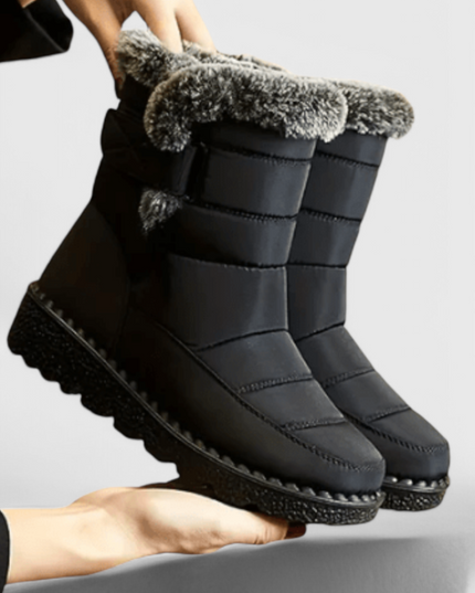 Lexi Waterproof Winter Boots with Slip-Resistant Sole Black Boots