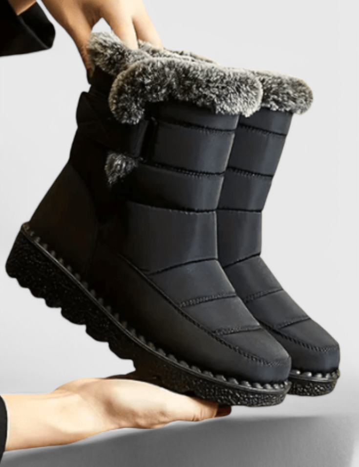 Lexi Waterproof Winter Boots with Slip-Resistant Sole Black Boots