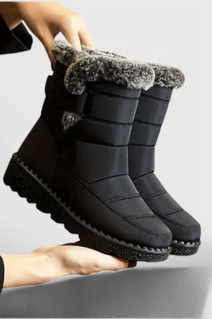 Lexi Waterproof Winter Boots with Slip-Resistant Sole Black Boots