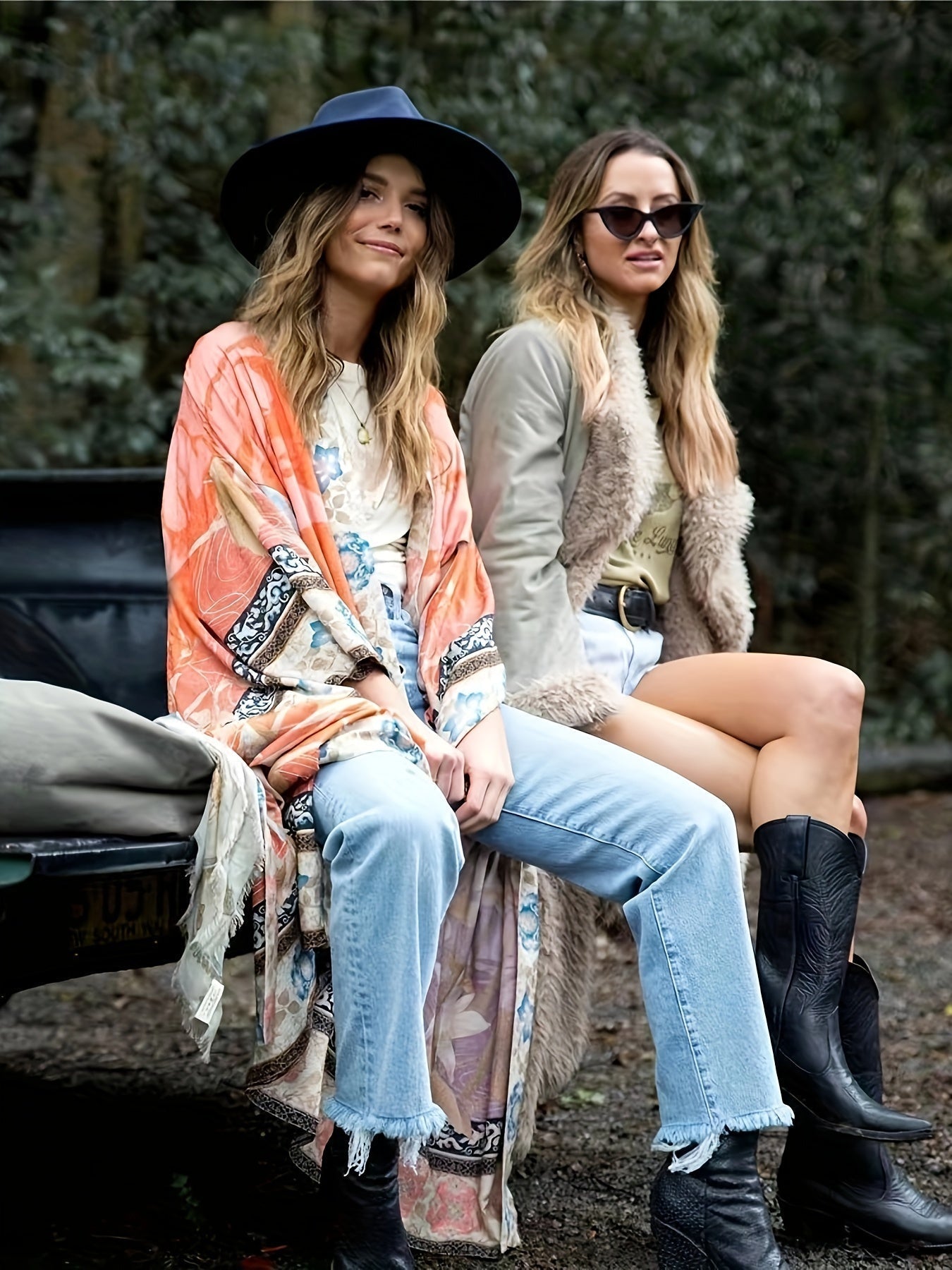 Elegant Long Floral Kimono Robe for Women Dresses