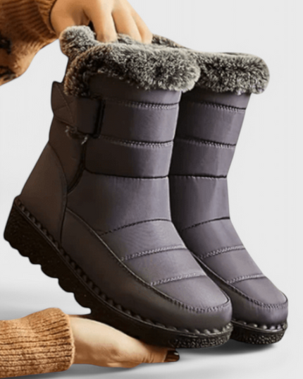 Lexi Waterproof Winter Boots with Slip-Resistant Sole Grey Boots