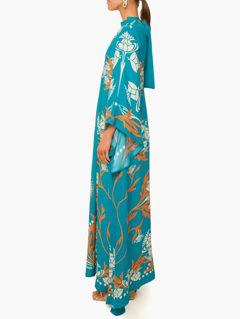 Vintage Stunning Print Maxi Dress Dresses