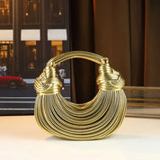 The Amelie Sculptural Bag Gold Handbags