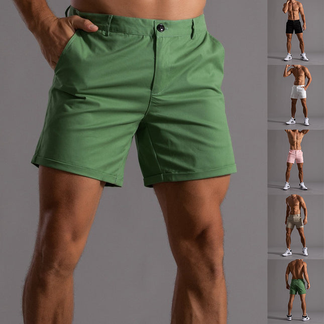 Men's Summer Linen Shorts with Pockets Men Shorts