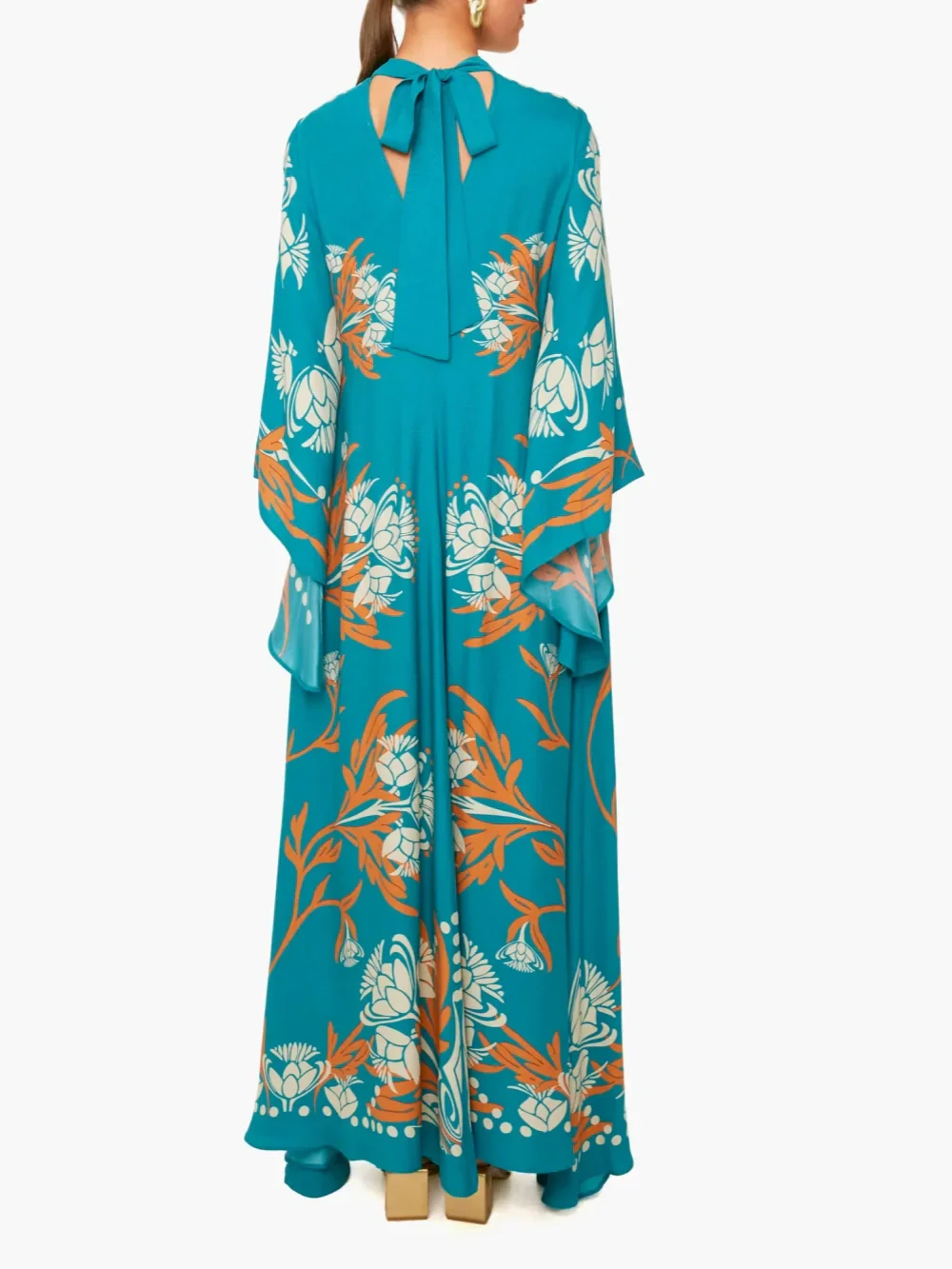 Vintage Stunning Print Maxi Dress Dresses