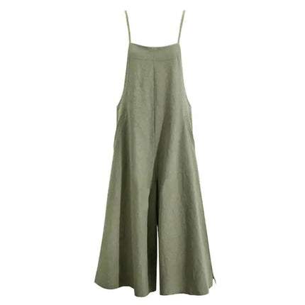 The Breezy Linen Jumpsuit Green
