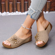 Women's Flower Wedge Sandals Sandals