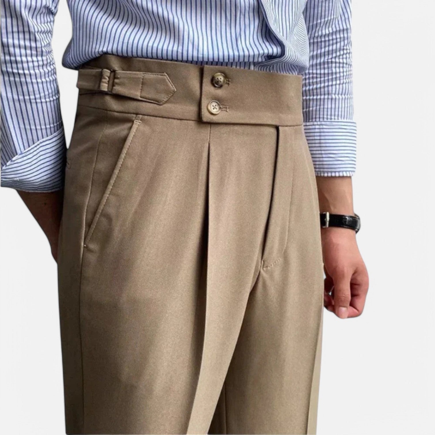 Men’s High-Rise Tailored Trousers Pants