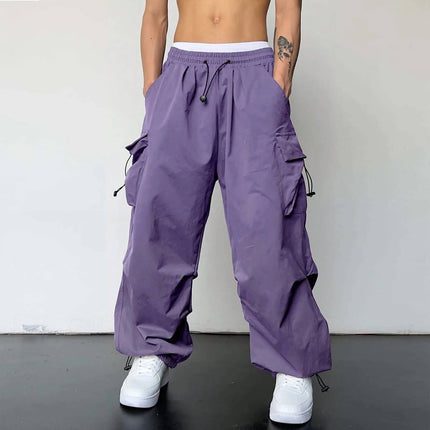 Lucas | Cargo Jogger Pants Purple Pants