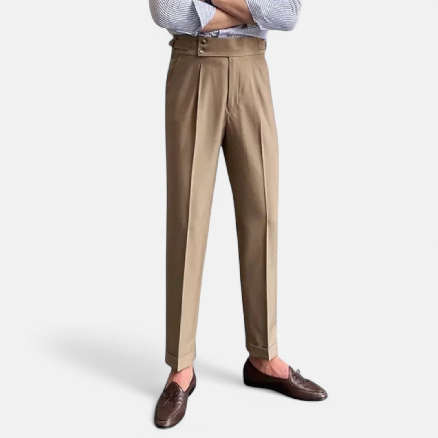 Men’s High-Rise Tailored Trousers Pants