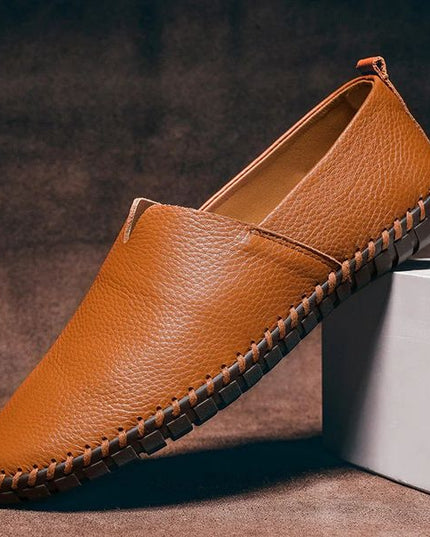 MASSIMO LEATHER LOAFERS Caramel