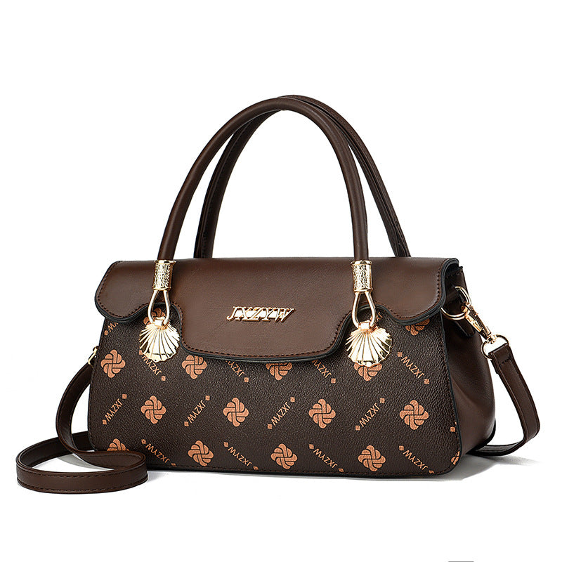 Vintage-Inspired Letter Print Women's Crossbody Handbag Handbags