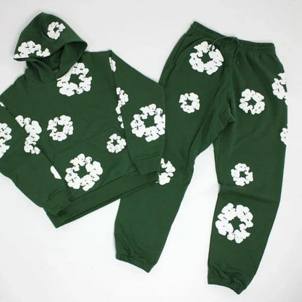 Denim Tears Tracksuit Set Dark green suit Hoodie
