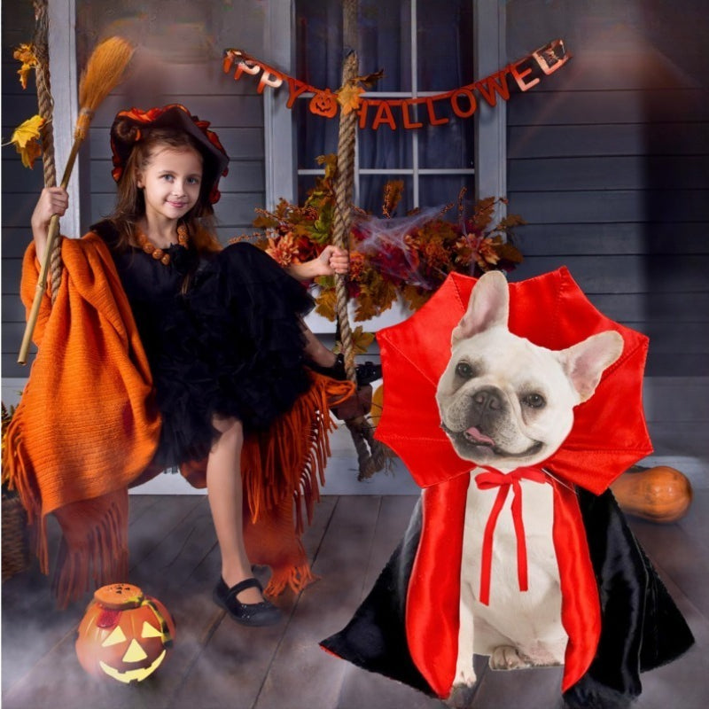 Pet Vampire Cloak Halloween Costume Pet Apparel