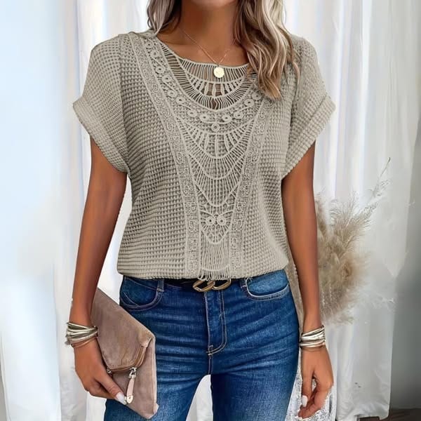 Pearl Ibiza Lace Blouse ‑ Elegant & Airy Women's Tops