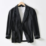 Mabry | Cotton Blazer Black Men Blazer