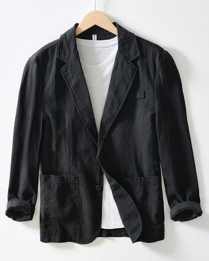 Mabry | Cotton Blazer Black
