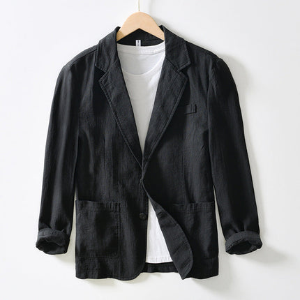 Mabry | Cotton Blazer Black