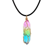 Dainty Hexagon Crystal Pendant Necklace Color Necklace