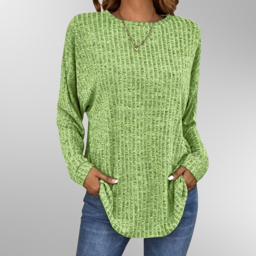 Isabelle Elegant Top - Chic Lightweight Blouse Green Sweaters