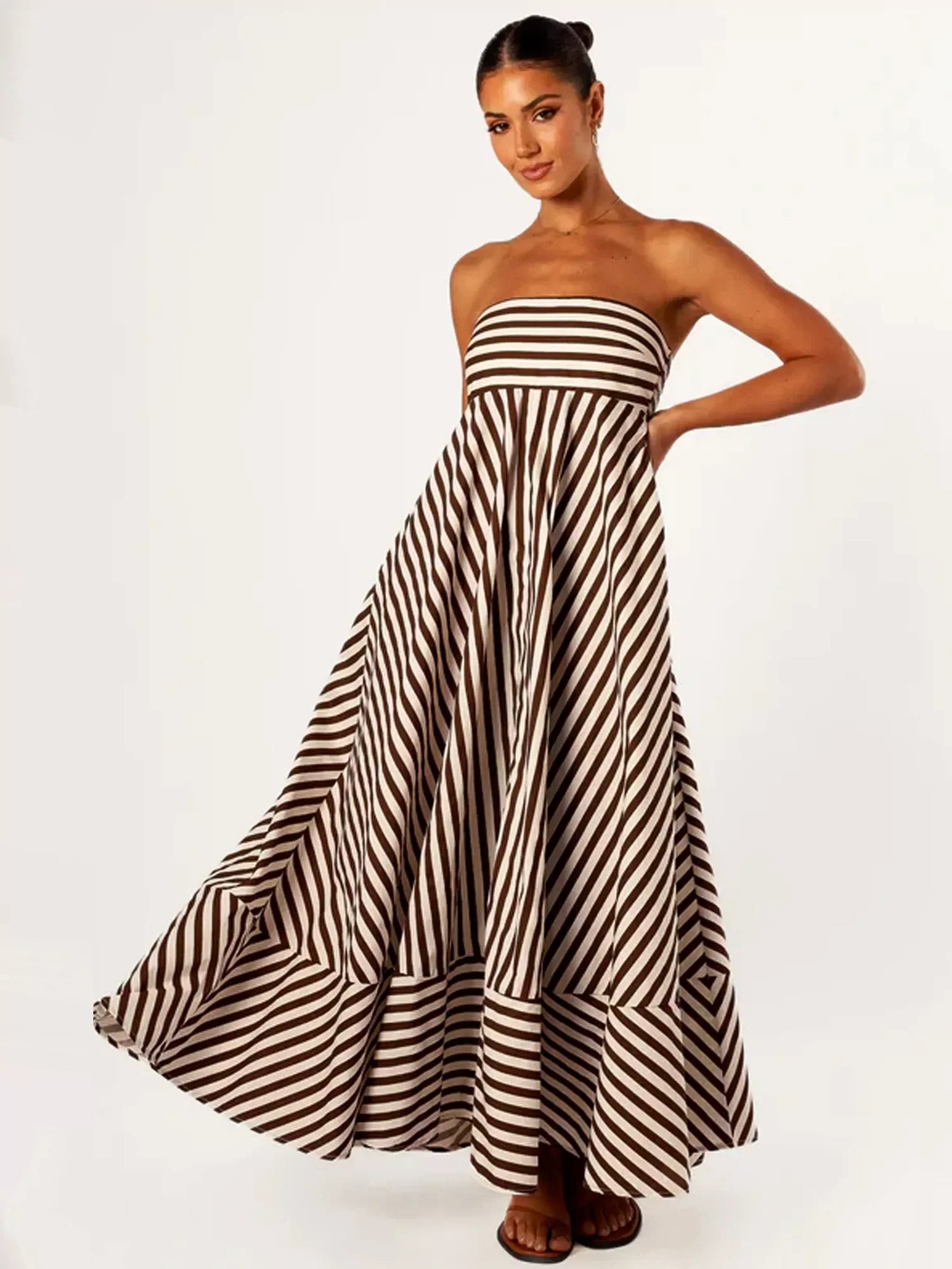Nocturnal Charm Ruched Maxi Dress Dresses