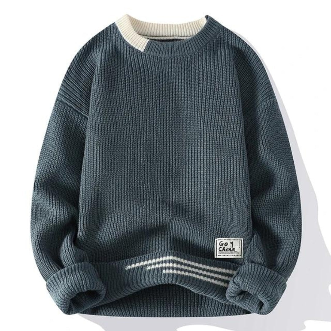 Sam | Cozy Knit Sweater Gray