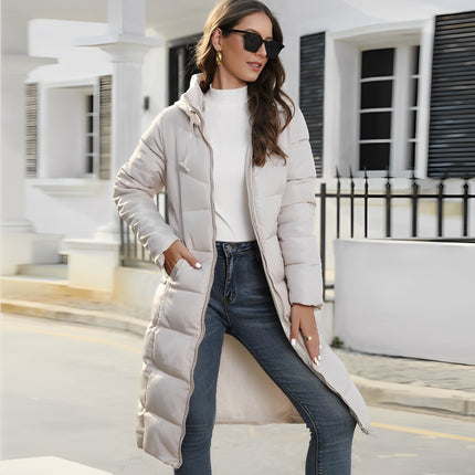 Women's Slim Fit Cotton Padded Jacket Khaki Cotton Padded Jacket