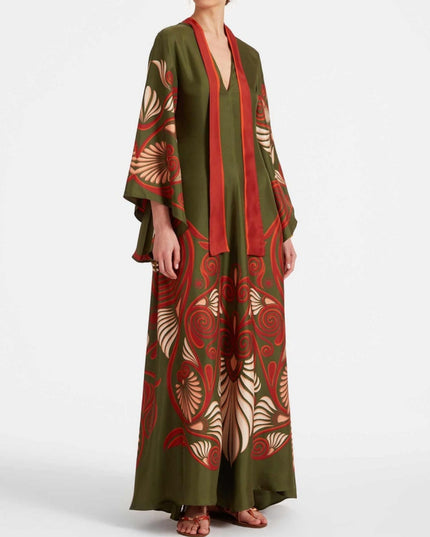 Elegance Dazzling Print Maxi Dress Dresses