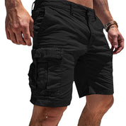 Men's Cargo Short Pants Made from High-Quality Cotton Black Men Shorts