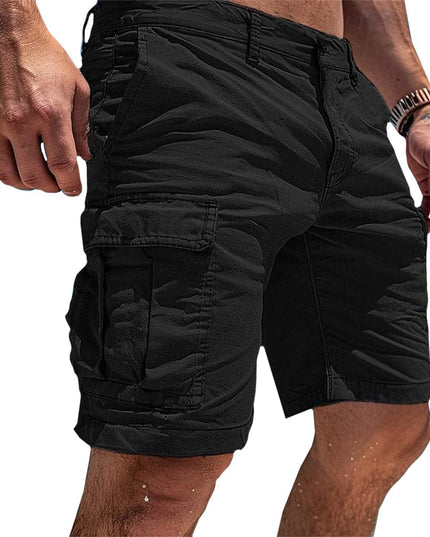 Men's Cargo Short Pants Made from High-Quality Cotton Black Men Shorts
