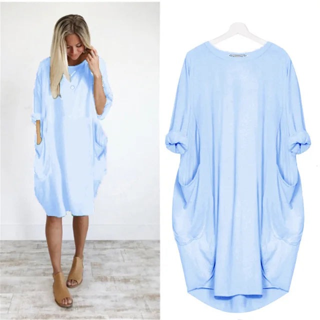 Luna - Comfortable and cute dress Sky blue Dress