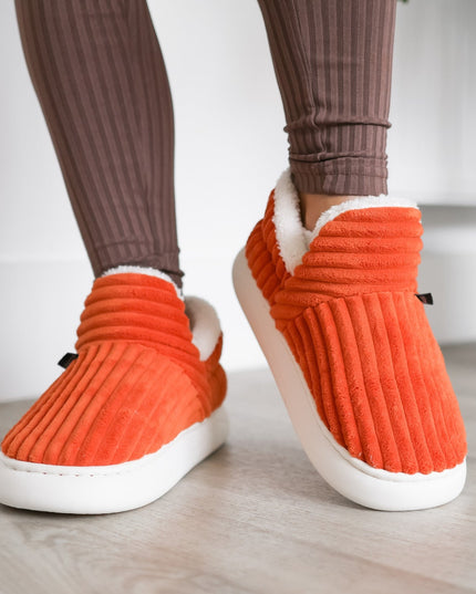 The Original Cozy Fuzzy Slippers Orange Slippers